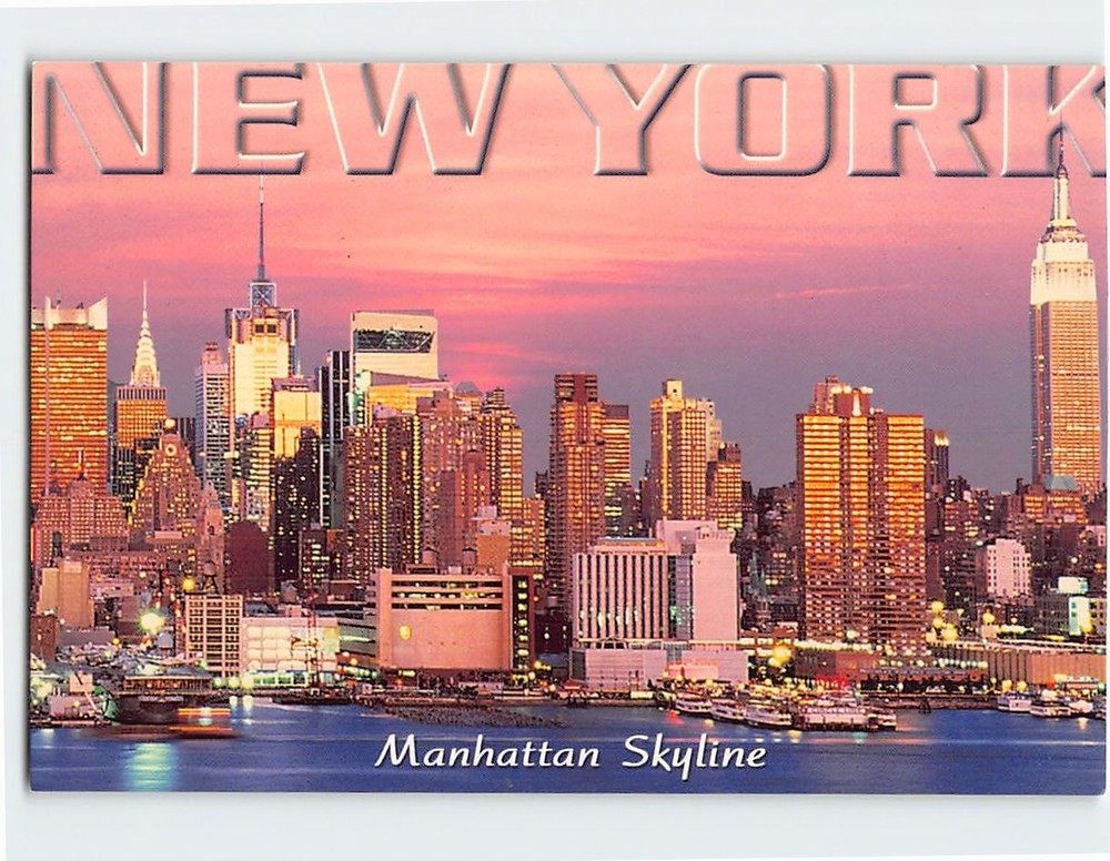 Postcard Manhattan Skyline New York City New York USA