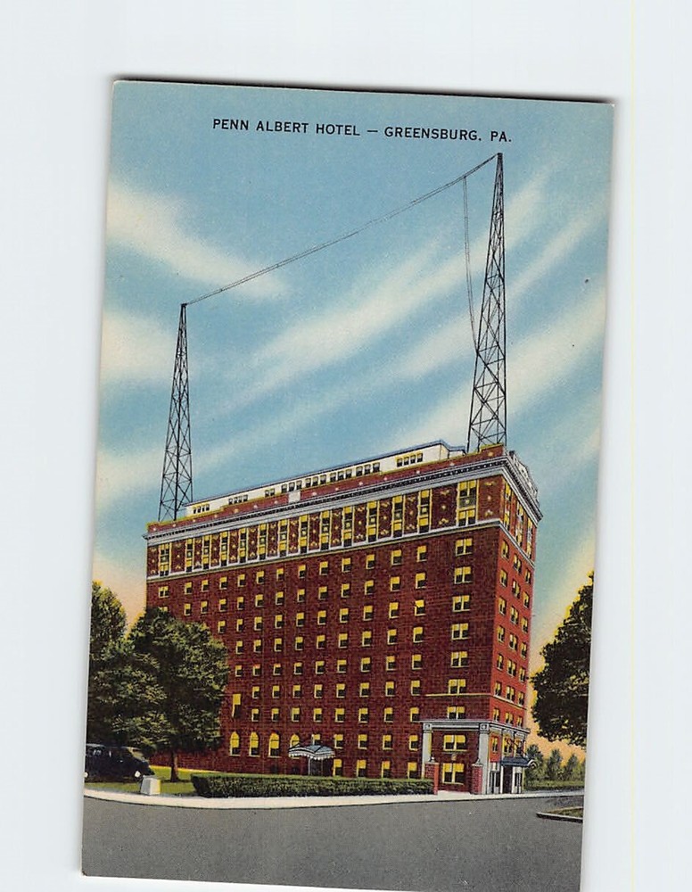 Postcard Penn Albert Hotel Greensburg Pennsylvania USA
