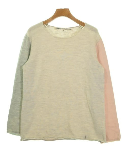 COMME des GARCONS Knit Sweater Women's M Ivory Gray Pink Used Condition C
