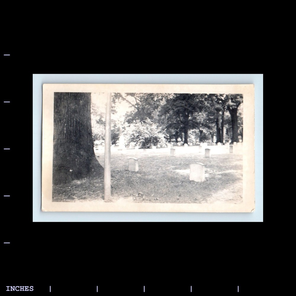 Old Vintage Photo CEMETERY GRAVE TOMBSTONE