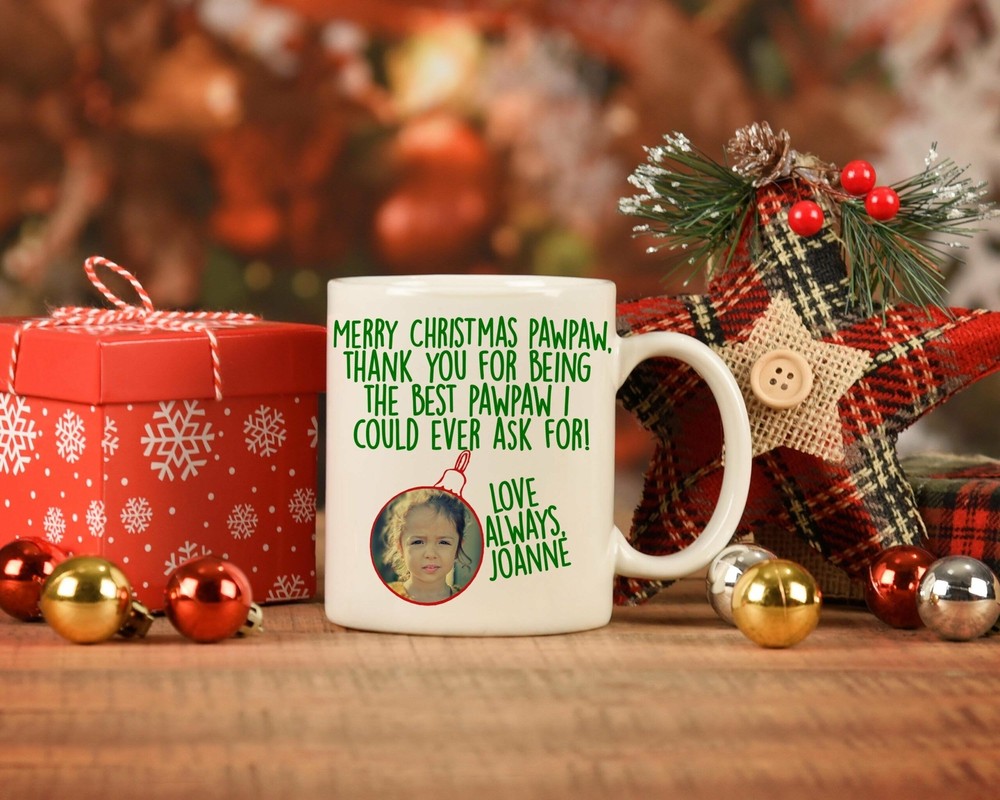 Pawpaw Christmas Gift Pawpaw Gifts Custom Christmas Mug Mug With Kids Names