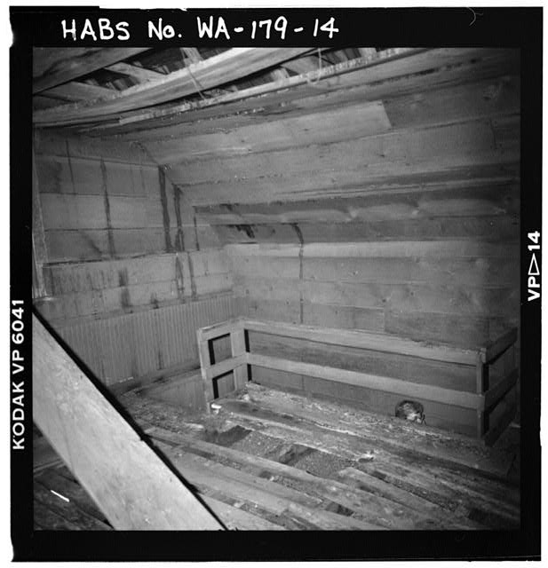 14. SECOND FLOOR, WEST ROOM, TOP STAIRWAY NORTHWEST CORNER - Whitcomb Cabin, BZ