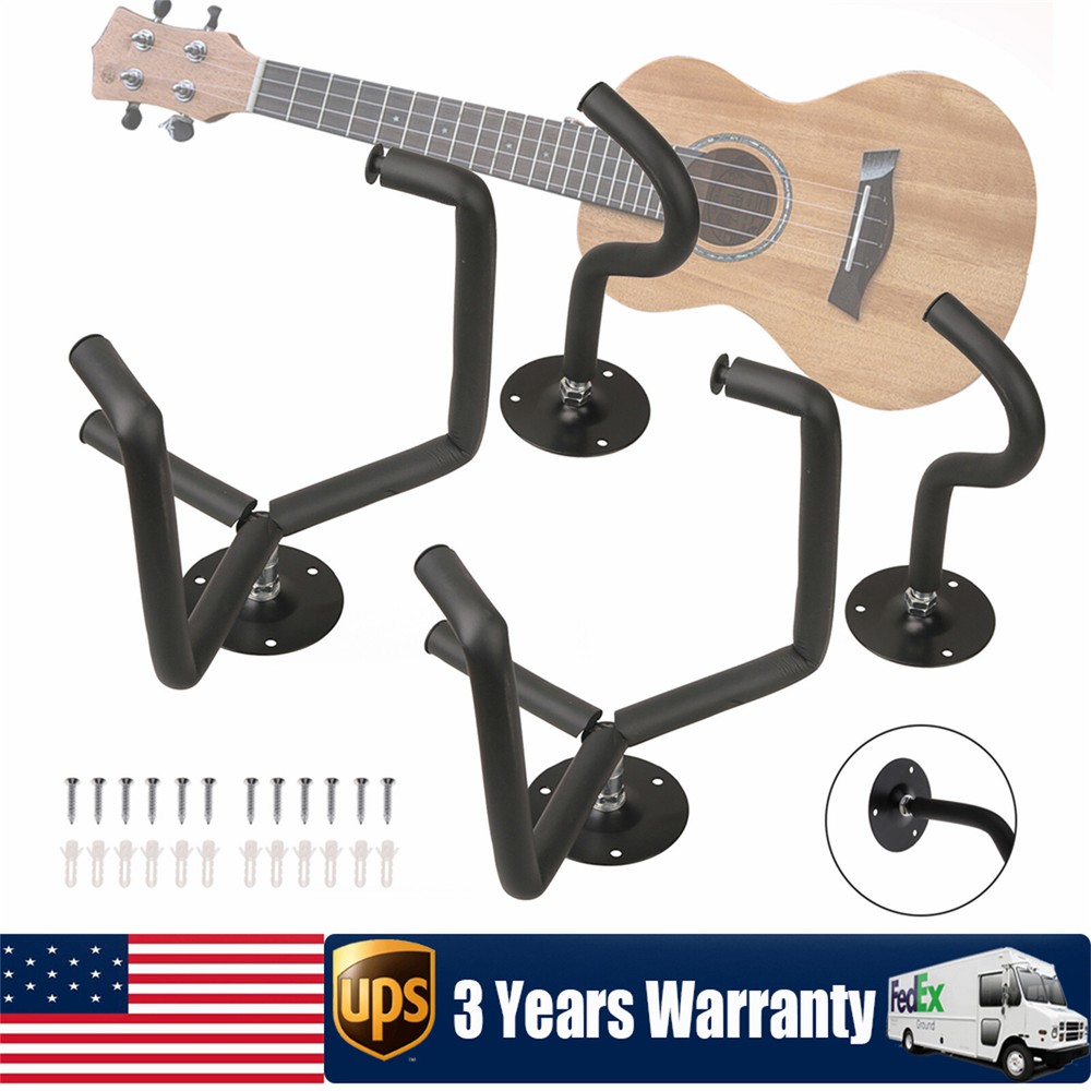 Horizontal Guitar Wall Mount Hanger Stand Holder Hook wall Display Bass 2 Packs