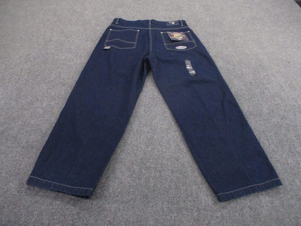 Vintage Playaz Denim 40x34 Wide Leg Y2K Baggy Jeans Men Streetwear New