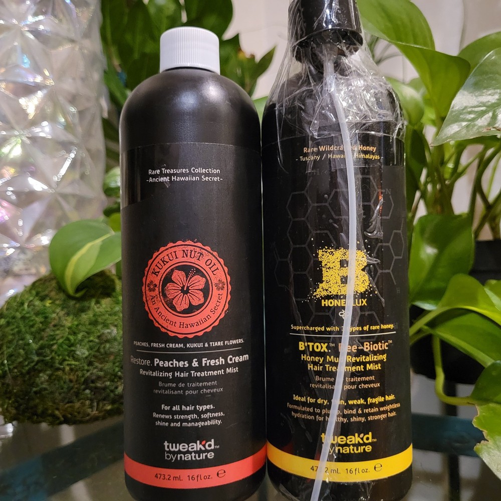 2x Tweakd By Nature Peaches Fresh Cream Hair Treatment Mist 16 oz Btox