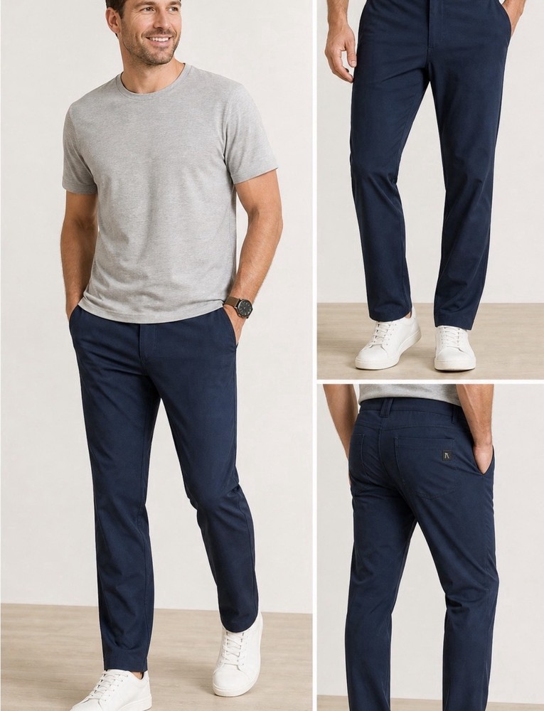 Vuori  Mens Pants Navy Blue Performance Stretch Athletic Casual Golf Travel