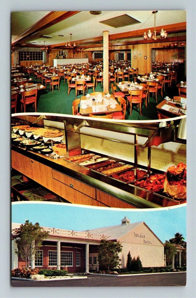 St. Petersburg FL-Florida, Sweden House Smorgasbord, Vintage Postcard