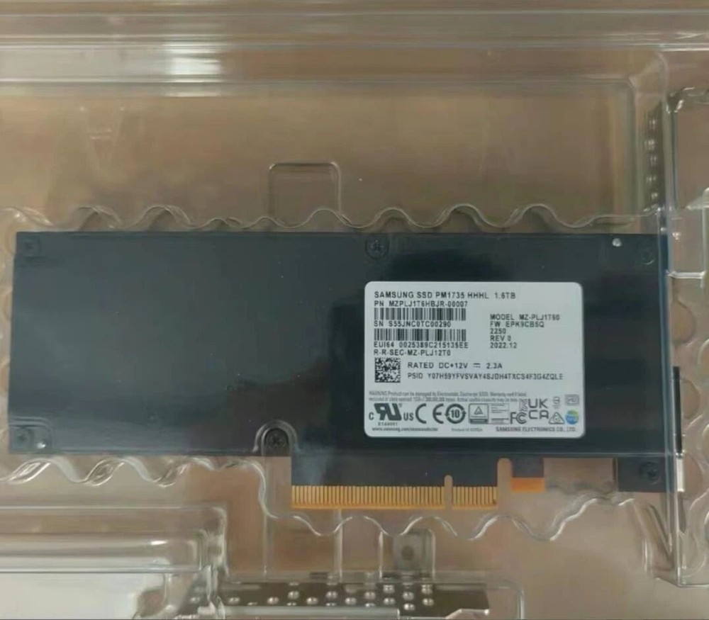 PM1735 1.6TB SSD HHHL PCIE 4.0 NVME SSD MZPLJ1T6HBJR-00007 MZ-PLJ1T60 #T6