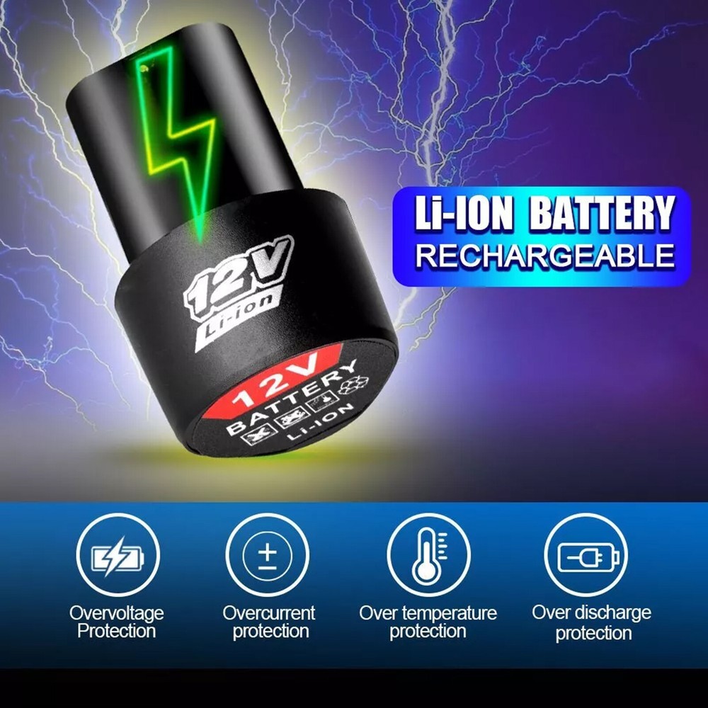 12V 1300mAh to 1500mAh Li-ion Rechargeable Battery for Electric Screwdriver Drill