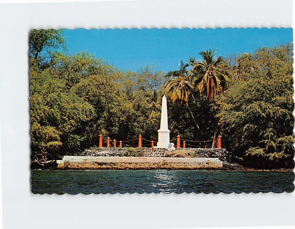 Postcard Captain Cook's monument Kealakekua Bay Hawaii USA