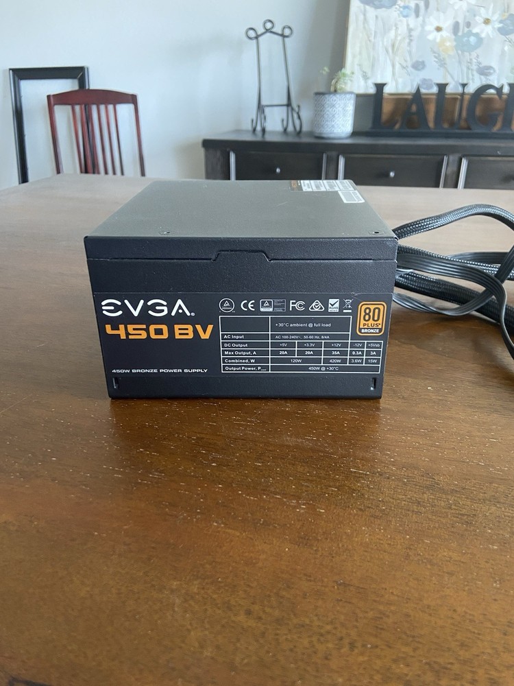 EVGA 450W BV 80+ Bronze Power Supply, 100-BV-0450-B1