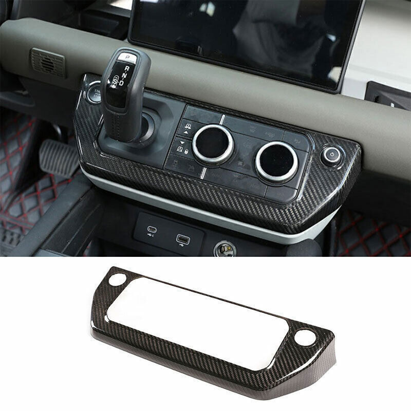 For Defender 110 2020-2023 Dry Carbon Fiber Central Console AC Switch Panel Trim