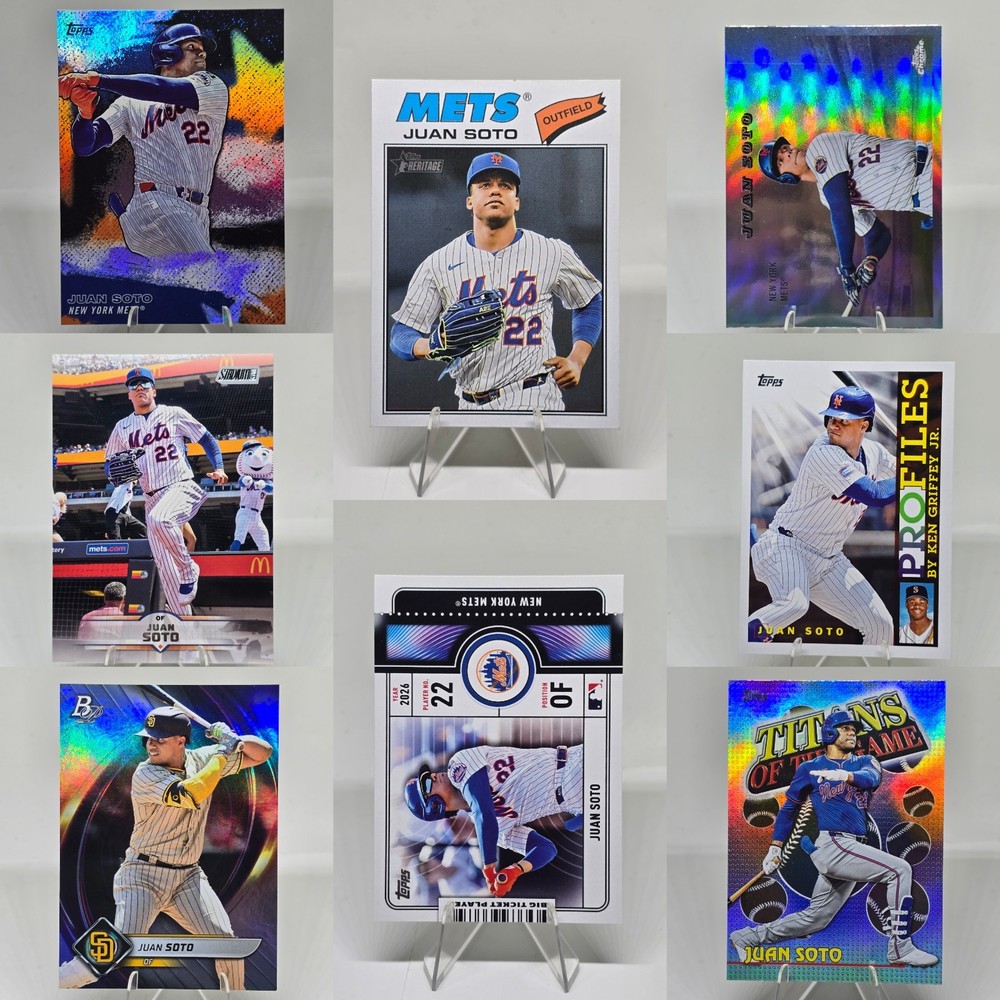 Juan Soto New York Mets 8 Card Lot 2025 Topps Inserts All Different