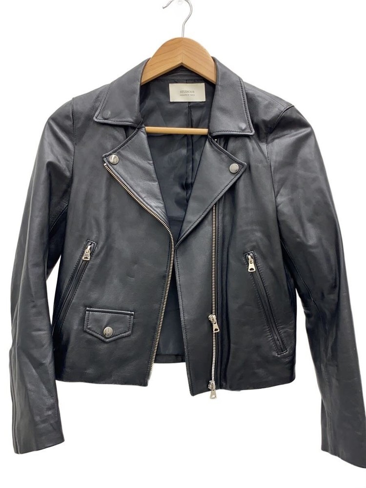 Studious Leather Jacket Blouson/1/Sheep Leather/Blk/Plain/207052002 3498