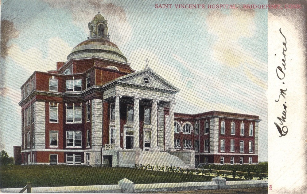 Bridgeport CT Saint Vincent's Hospital UDB Postcard UNPOSTED EXCL *