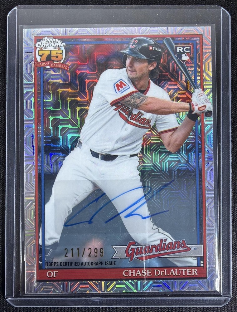 2026 Topps Series Chase DeLauter 1991 Chrome Silver Pack Mojo auto Refractor RC