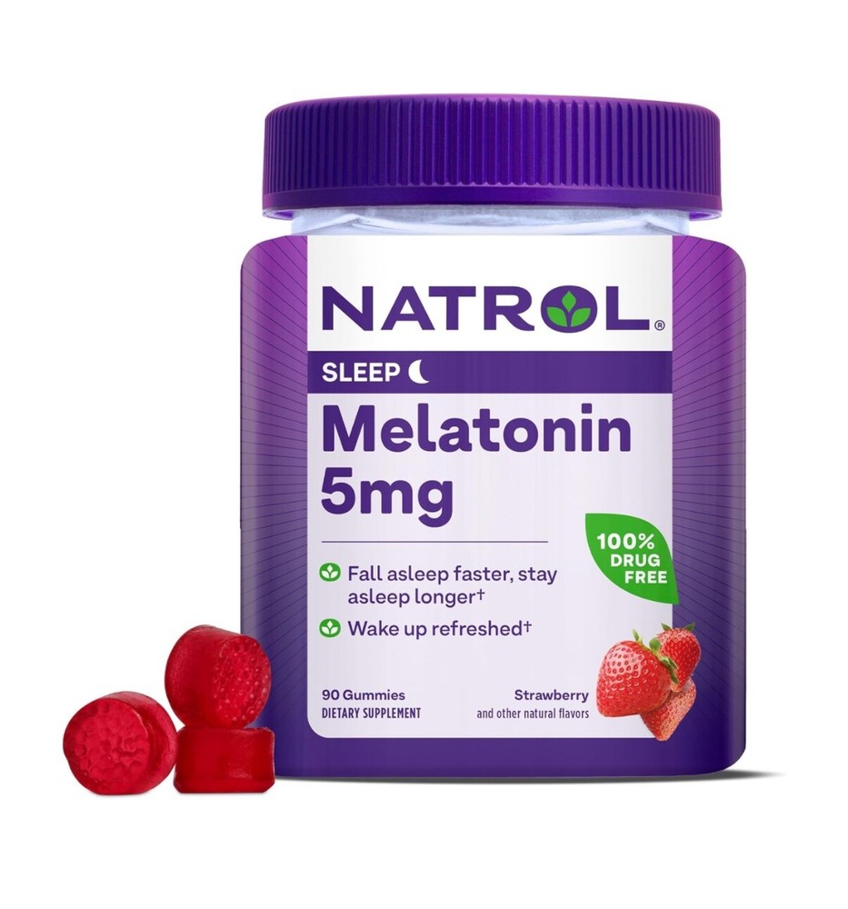 Natrol Melatonin 5mg Gummies, Strawberry - 90 Count