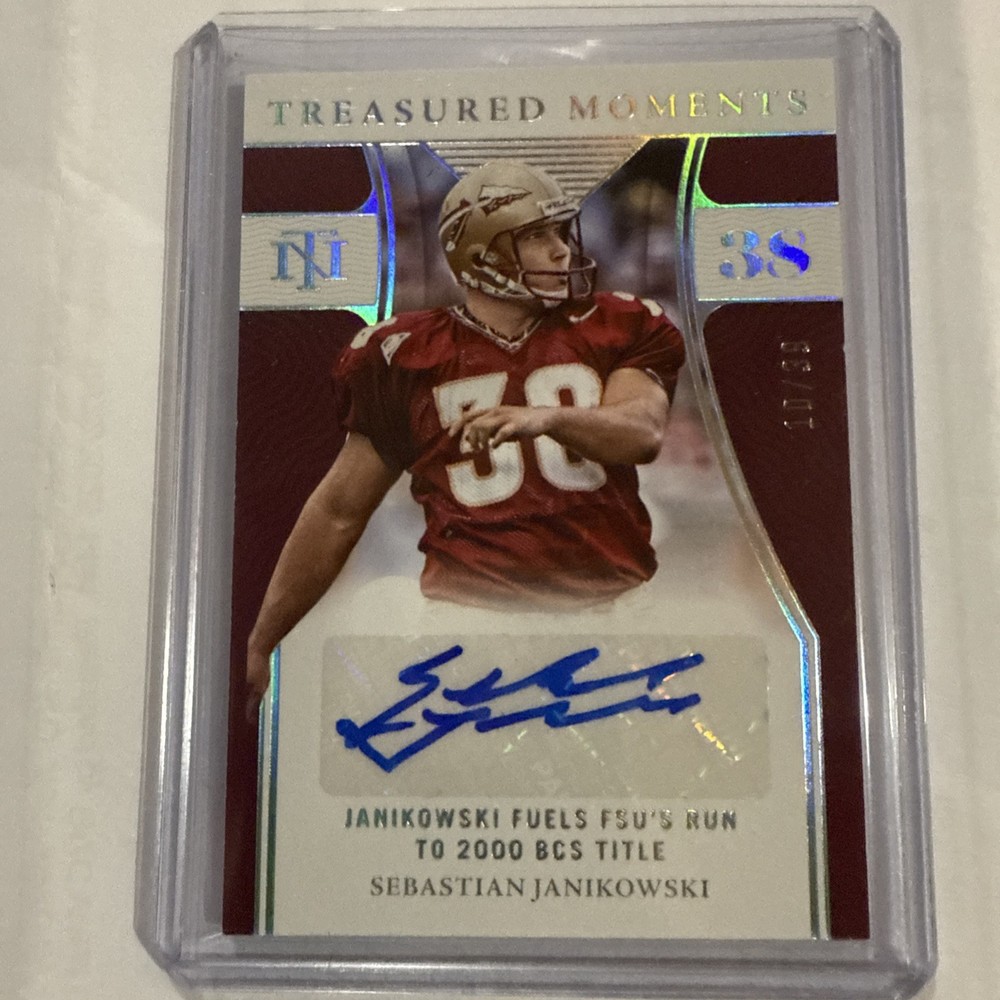 🔥SALE 2022 Panini National Treasures Collegiate Janikowski auto numbered 10/39