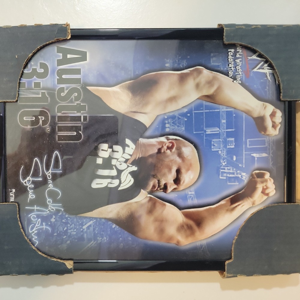 Vintage 1998-WWF Framed Stone Cold Steve Austin - Austin 3:16 Picture - 8x10