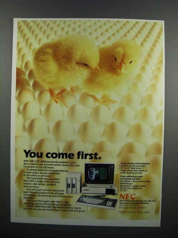1983 NEC PC-8800 Personal Computer Ad - You Come First