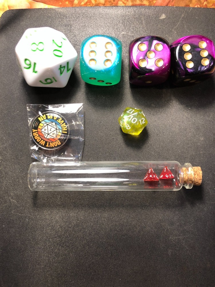 dice lot, low-vision, standard, and tiny