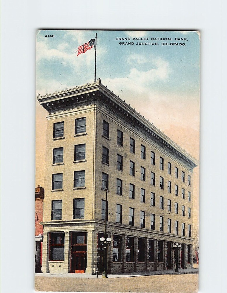 Postcard Grand Valley National Bank, Grand Junction, Colorado