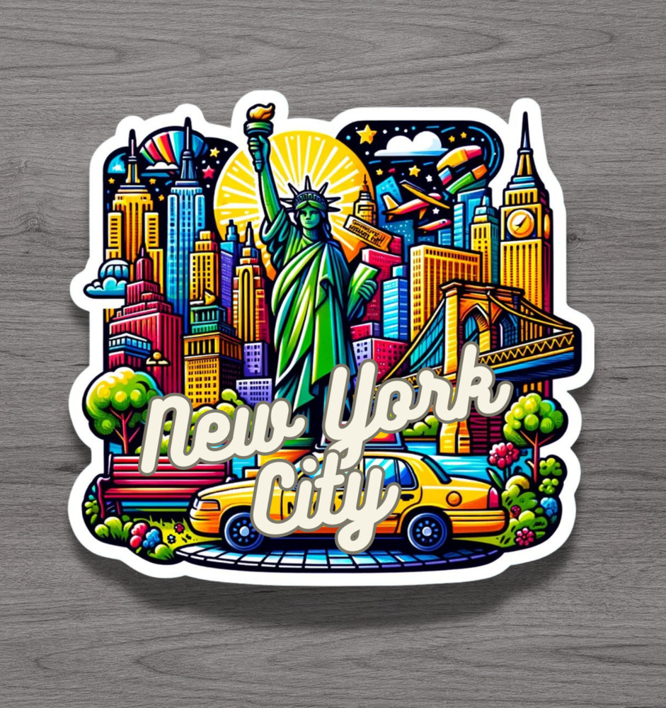 New York City NYC Fridge Magnet or Laptop Sticker