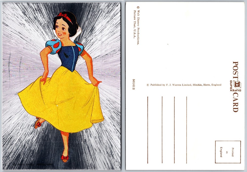 Continental Snow White Postcard