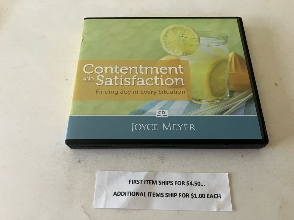 4 CD Set   Joyce Meyer - Contentment and Satisfaction   $3.75   Ship $4.50/$1.00
