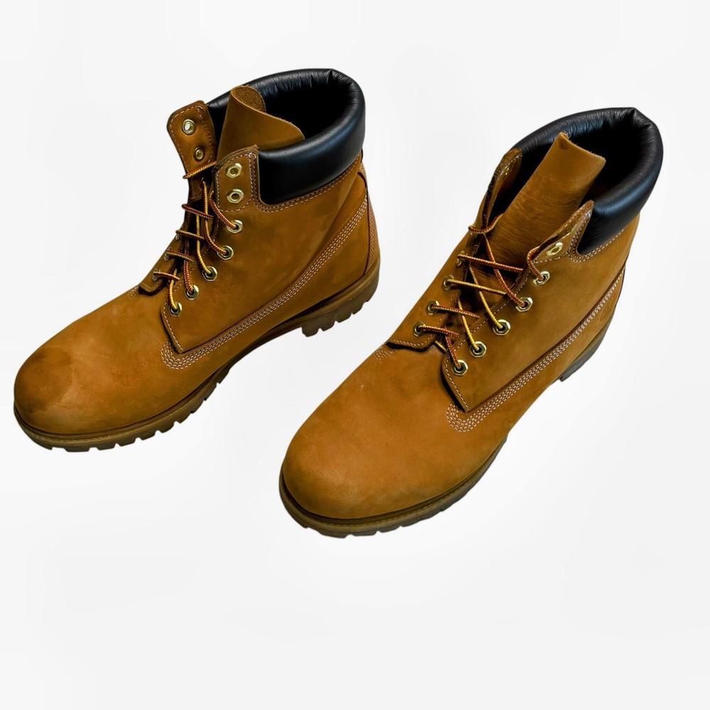 Timberland Men 6 Inch Premium Waterproof Boot Wheat Nubuck Tan 13 M US
