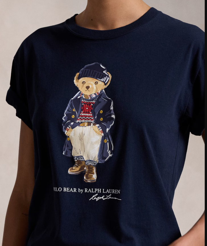 Polo Bear Embroidered Cotton Jersey T-Shirt for Men