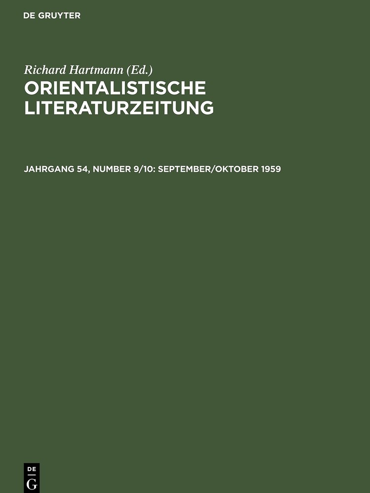 September/Oktober 1959 (Hardback)