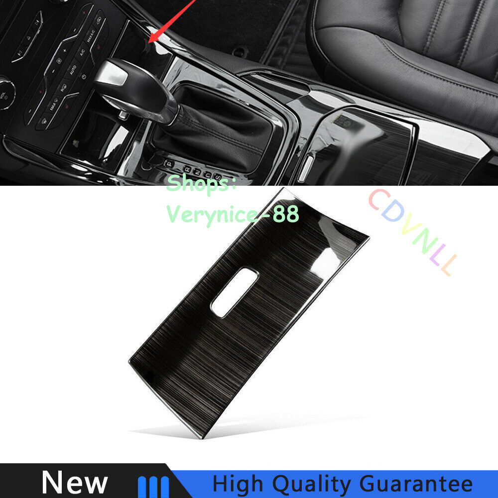 Fit For Ford Edge 2015-2018 Black Titanium Middle Console Storage Box Trim 1PCS