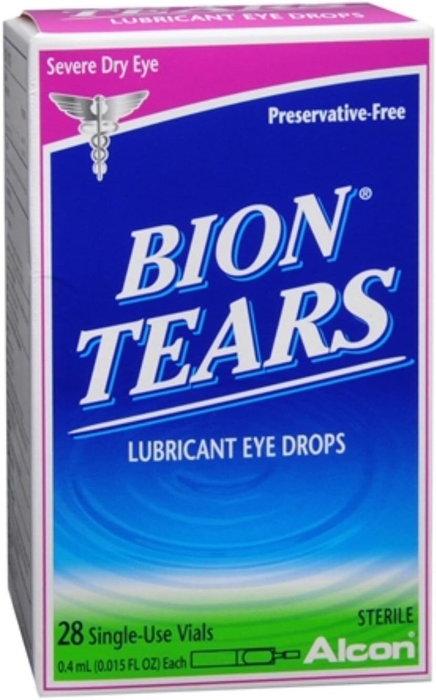 Bion Tears Lubricant Eye Drops Single-Use Vials Pack of 28