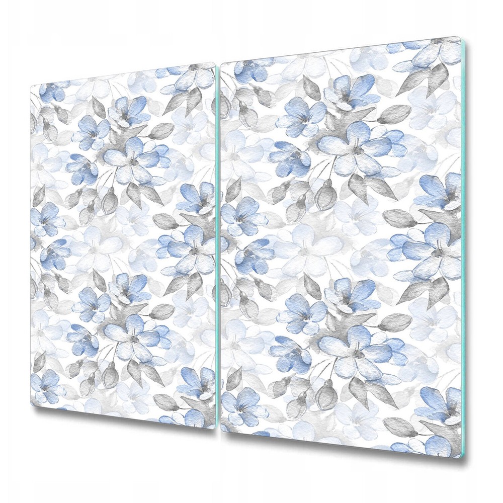 Glass Induction Ceramic Hob Cover Delicate flowers Floral cover art 2x30x52