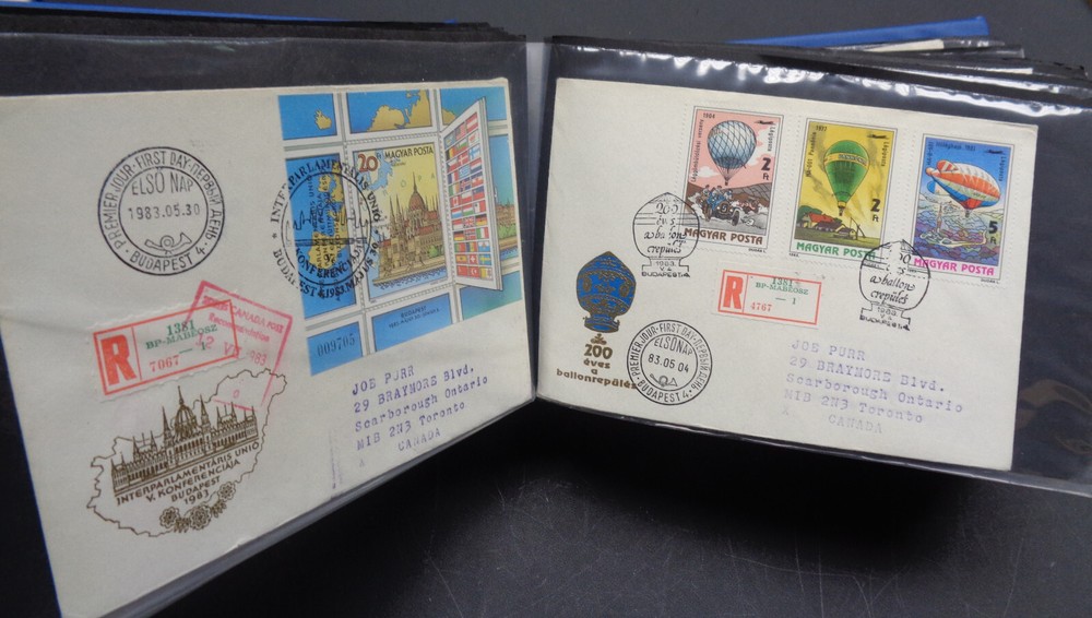 Lot of Over 100 Hungary FDC's to Canada in Album