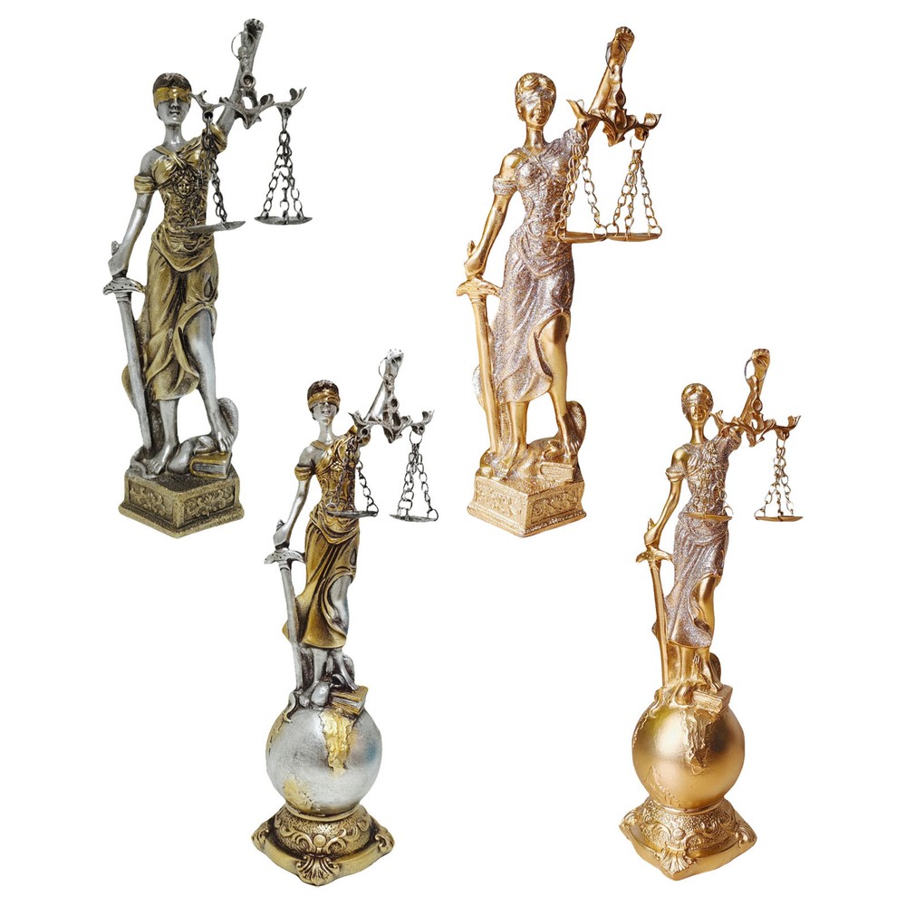 Justice Fairness Goddess Statue Resin Blind Law Lady Sculpture Greek Roman Angel