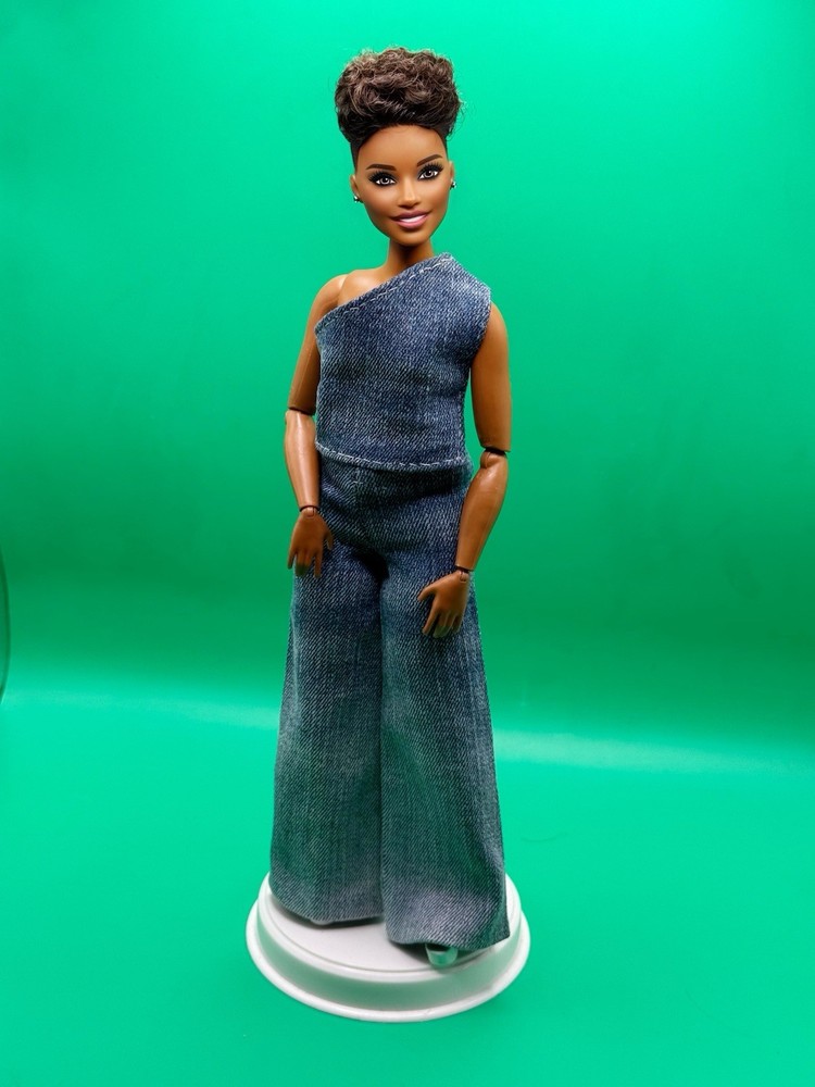 Hand-sewn Denim Set For Barbie Doll ( Curvy Doll )