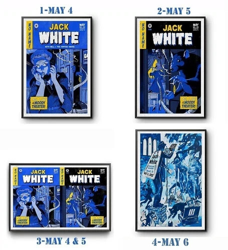 Custom Jack White Austin TX Show Poster ACL Live At The Moody On May 4 & 5 2025