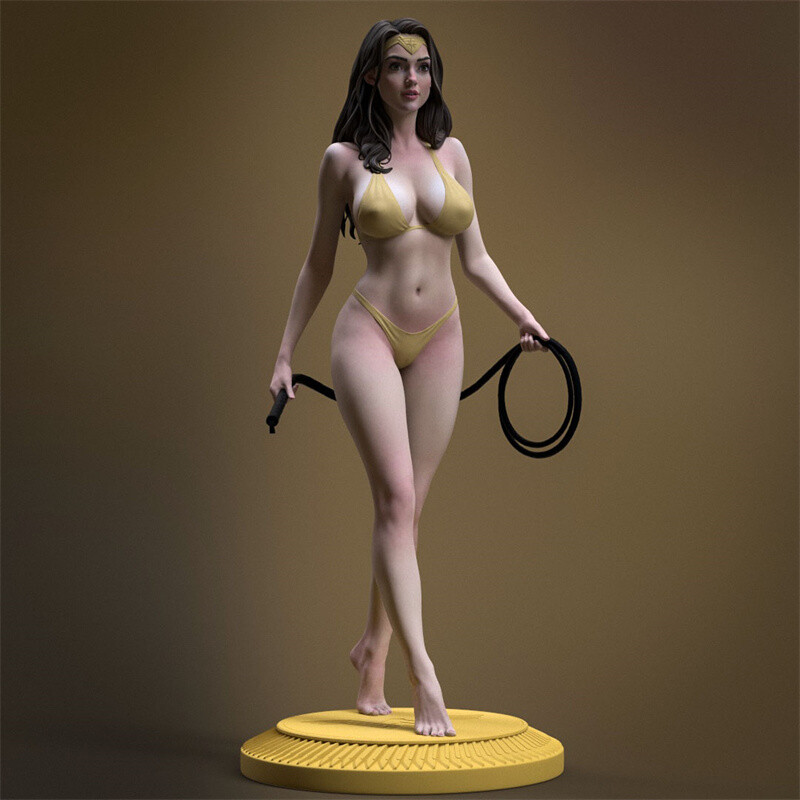 WonderWoman in Bikini 1/8 1/6 1/4 3D print Model Kit Unpainted Unassembled GK