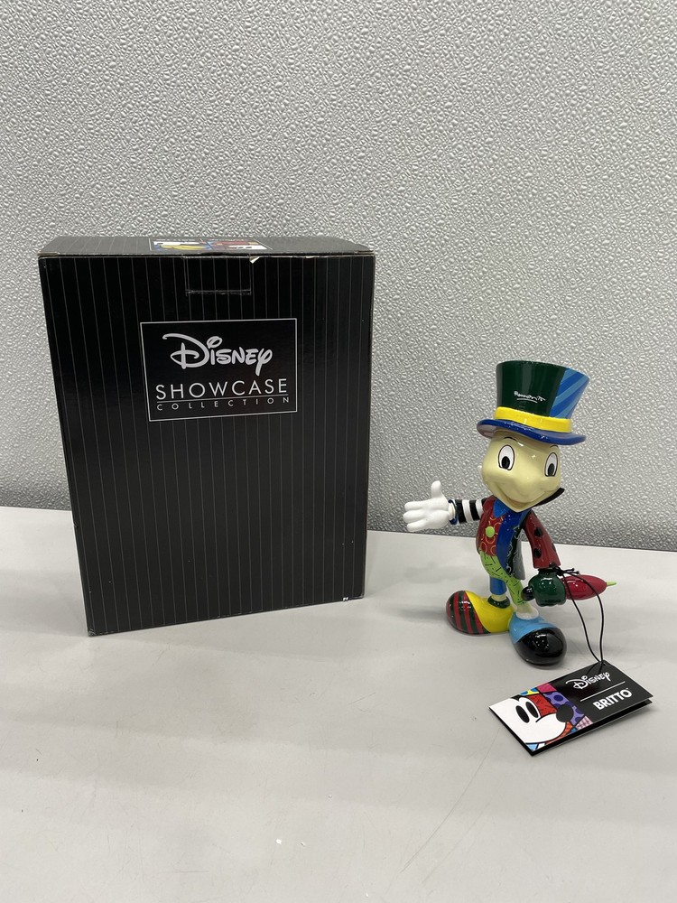 Enesco Disney Britto Jiminy Cricket Posing with Umbrella Figurine 601552