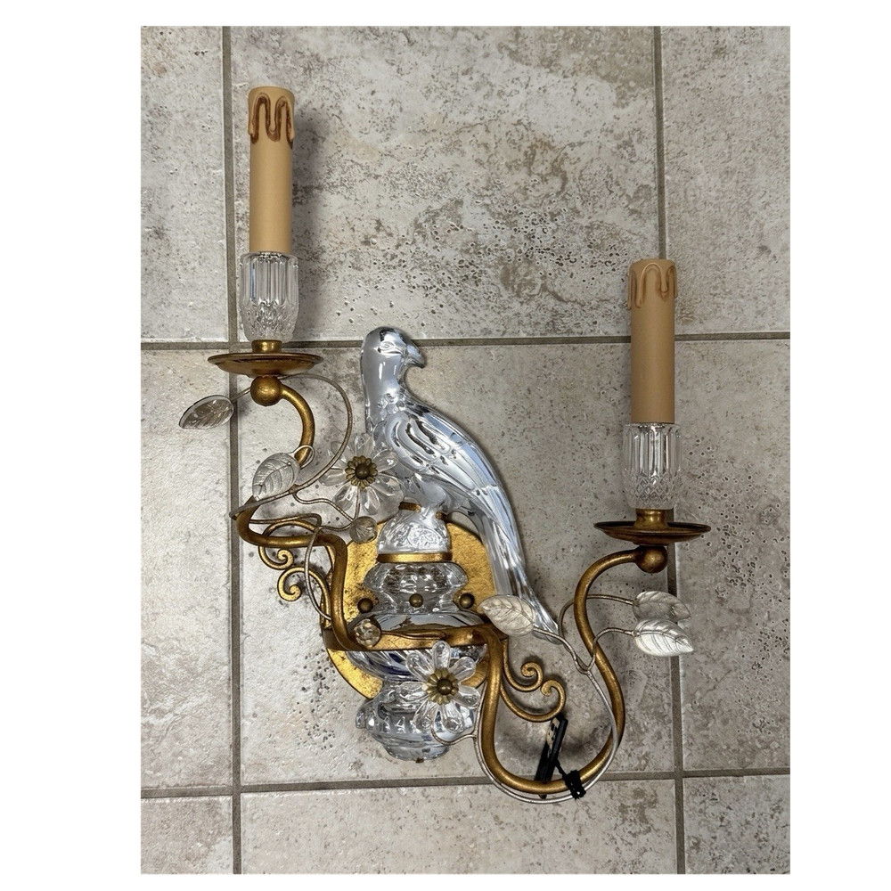Banci Maison Bagues 2-Light Indoor Wall Sconce Gold/Silver Bird 741.7006