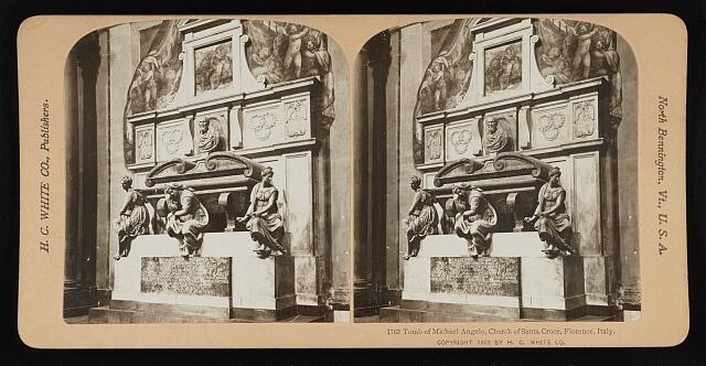 Photo:Tomb of Michael Angelo,Church of Sante Croce,Florence,Italy