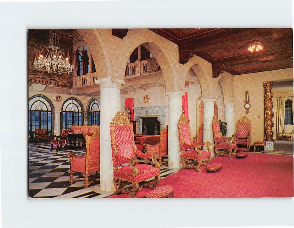 Postcard View From Entrance Foyer John Ringling Residence Sarasota Florida