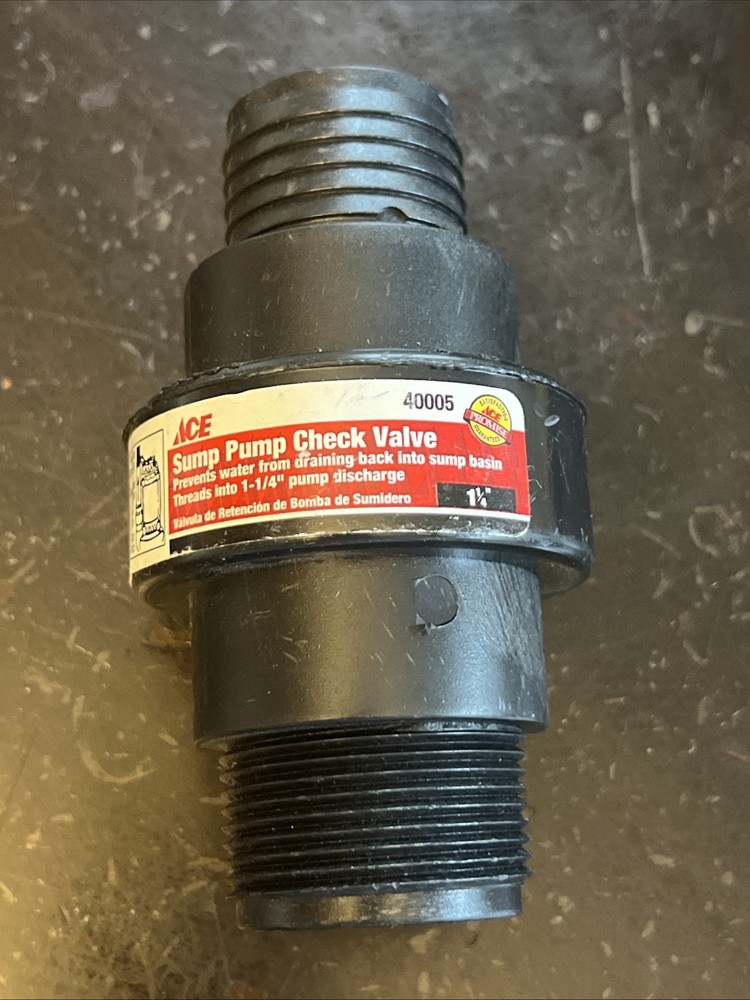 1-1/4 in ABS Sump Pump Check Valve by Ace MFG 40005-image