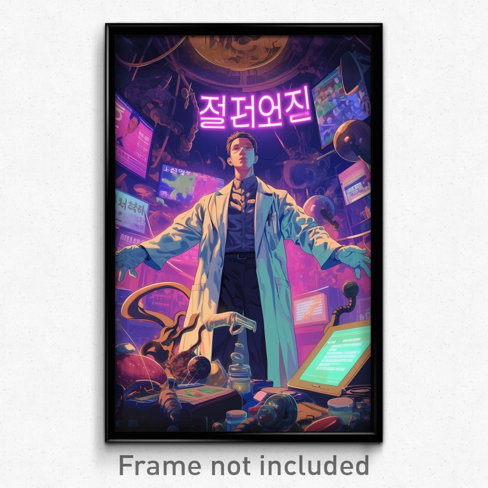 Korean Movie Poster - Creepy Laboratory (Korea Psychedelic Art Retro Film Print)