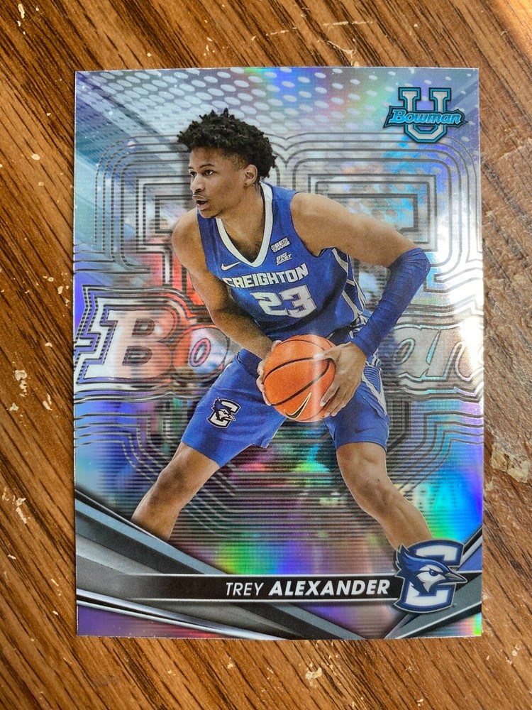 2022-23 Bowman's Best U University #42 Trey Alexander Silver Refractor Creighton
