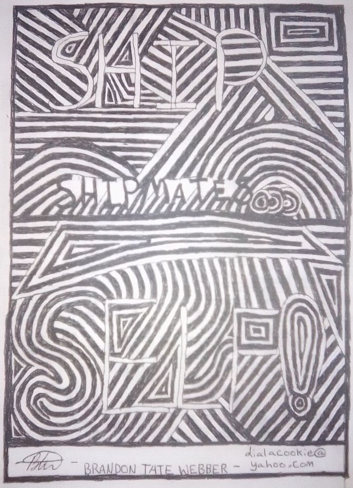 061Abstract Art Drawings with colored pencils (Print) Others Sold Series Are B&W