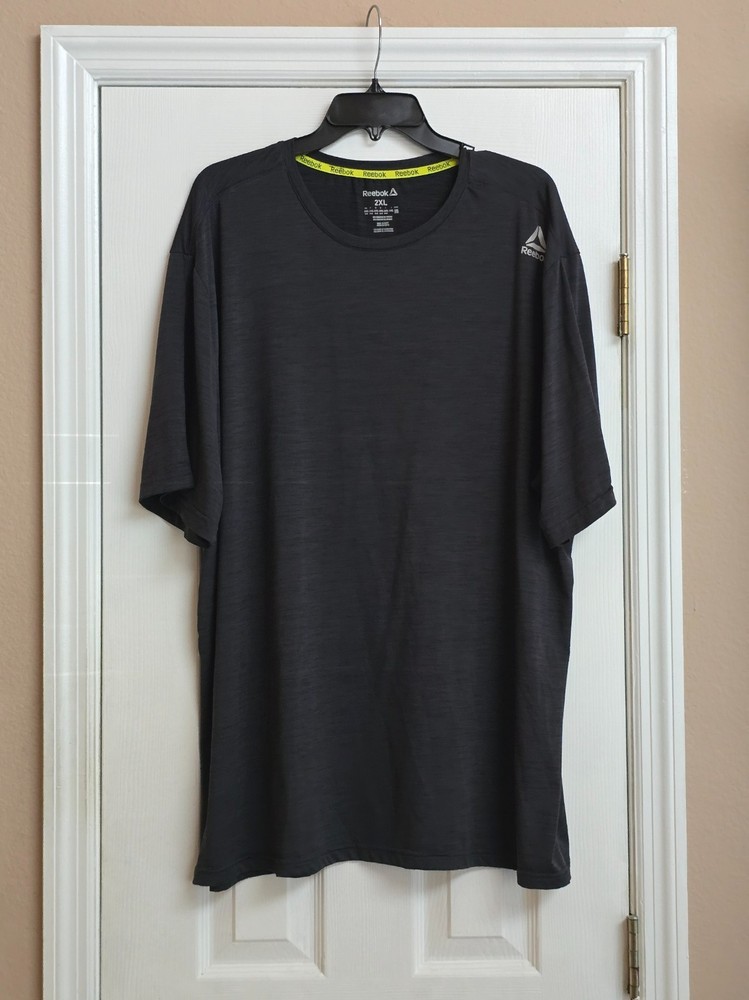 Men's Reebok Speedwick Performance T-Shirt Men's 2XL Dark Grey Short Sleeve
