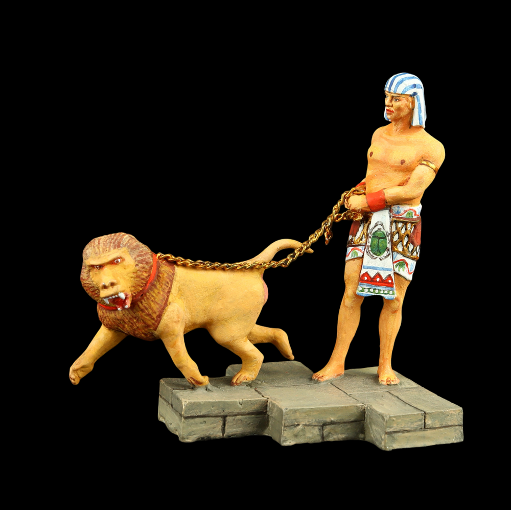 Tin soldier Collectible Egyptian Militia with Baboon Ancient Egypt